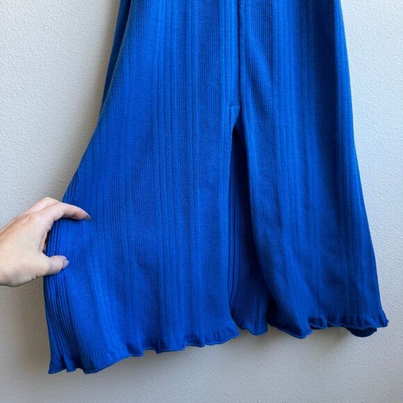 Anthropologie Daily Practice Azure Sapphire Blue Knit Flutter Sleeve Size Small - Picture 6 of 8
